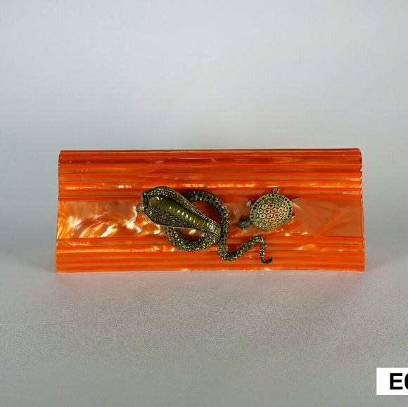 Envelope Clutch Cobra & Turtle Design - Picture 1 of 2